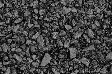 Background texture of rough asphalt;  Black texture background;