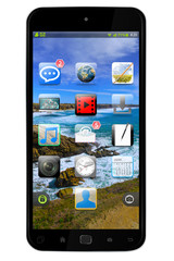 Modern mobile phone 3D rendering