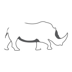 Vector logo rhino. Brand color silhouette icon.