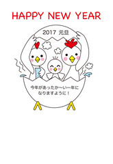年賀状　２０１７年賀状　酉年