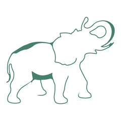 Vector logo elephant. Brand color silhouette icon.