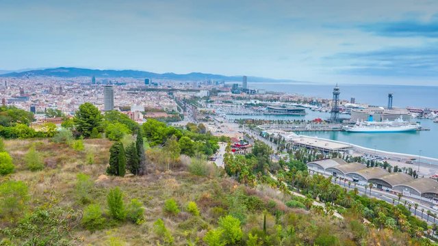 Barcelona city panoramic view