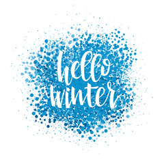 Fototapeta premium Hello winter text.