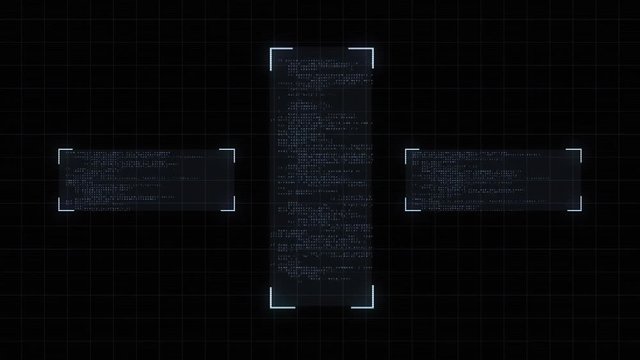 HUD Heads Up Display futuristic & digital overlay TEXTS