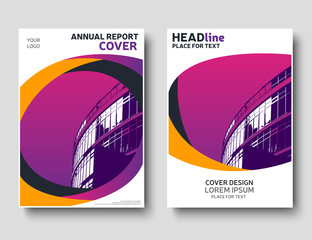 Color annual report cover, brochure template. Flyer layout, leaflet design. Presentation template, magazine cover. Book cover