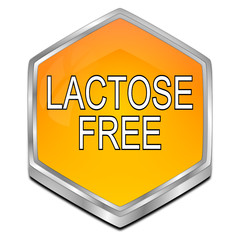 Lactose free Button - 3D illustration