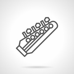 Guitar tuning simple line vector icon