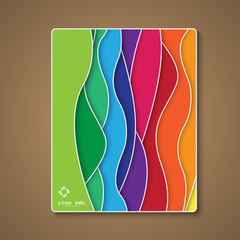 Rainbow waves abstract card / brochure / cover