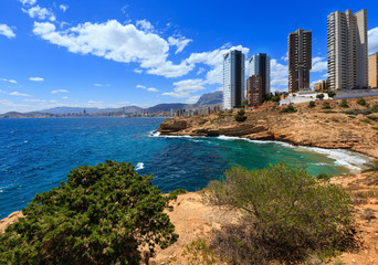 Benidorm city coast view (Spain).
