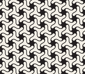 Vector Seamless Black and White Triangular Lattice Pattern