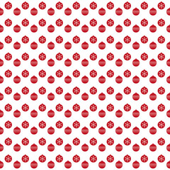 red christmas balls seamless pattern