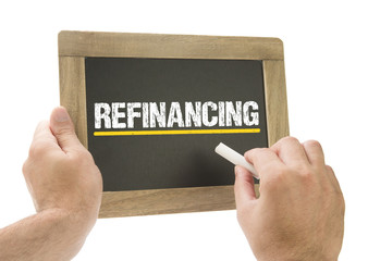 Refinancing / Hand writing on chalkboard