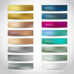 gold, silver, bronze vector banners