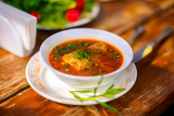 plate of tasty appetizing food