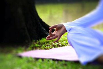 closed up finger for meditation