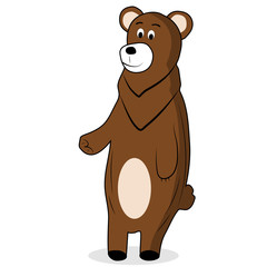 Cartoon brown bear
