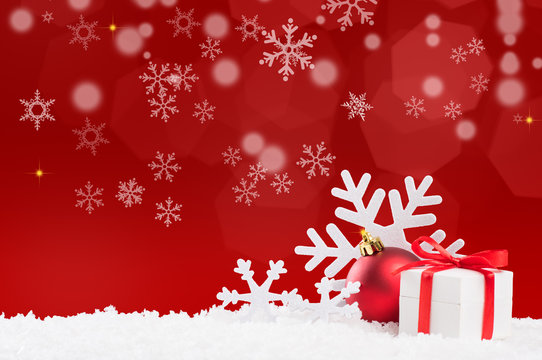 Red christmas banner