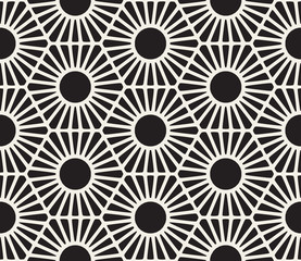 Vector Seamless Black and White Lace Floral Pattern