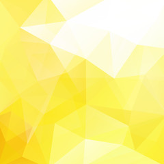 Geometric pattern, polygon triangles vector background in yellow, white ones. Illustration pattern