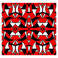 Abstract red geometrical seamless pattern