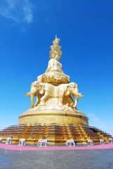 The golden buddha of Emeishan peak. Sichuan. China