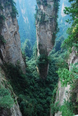 Zhangjiajie. Huangshi Stockaded Village Scenic Spot. Located in Wulingyuan Scenic and Historic Interest Area which was designated a UNESCO World Heritage Site as well as an scenic area in china.