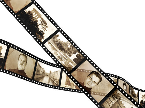 Memories - retro photo with filmstrip