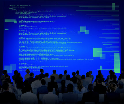 Php Programming Html Coding Cyberspace Concept