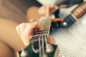 man playing electric guitar © fotofabrika