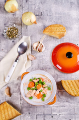 Fish soup with vegetables