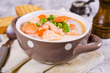 Fish soup with vegetables
