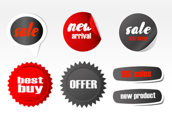 advertising stickers elements