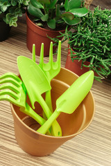 composition of garden tools