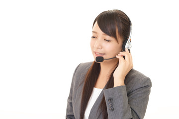 微笑むオペレーター