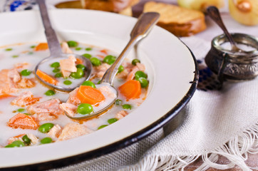 Fish soup with vegetables