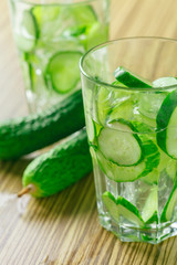 Lemonade with a cucumber