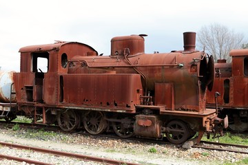 Fototapeta na wymiar old locomotive 01