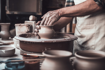 Potter at work.