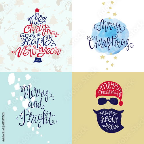 &quot;Set of Christmas greeting cards.&quot; Stockfotos und lizenzfreie Vektoren