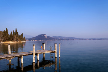 Lago di Garda (Garda Lake) near the town of Garda in Veneto, Verona, Italy