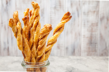 Cinnamon puff pastry sticks