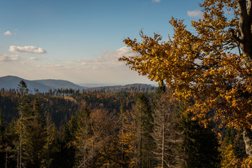 Krajobraz szczyrk jesień wyciąg