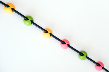 Colorful wall stick wire clip