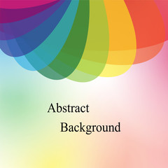 Rainbow Colored Transparent Overlapping Ellipses. Template for Fliers, Banners, Badges, Posters, Stickers and Advertising Actions. Abstract Background. Vector Illustration