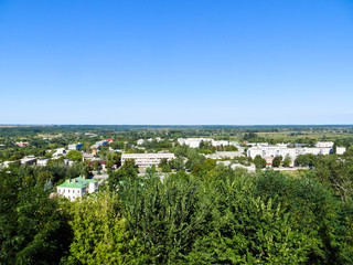 Fototapeta na wymiar View on a town Chigirin from bastion of Doroshenko