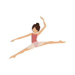 colorful dancer pose small spears vector illustration