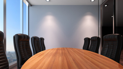 The Conceptual offices. Office array. 3d rendering.