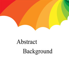 Rainbow Colored  Concave Diminished Stripes. Template for Labels, Fliers, Banners, Badges, Posters, Stickers and Advertising Actions. Vector Illustration