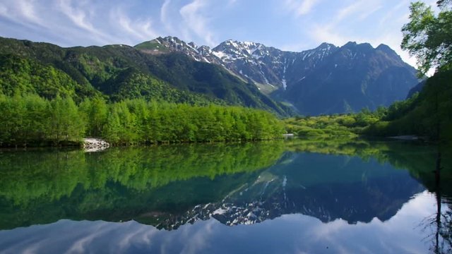 上高地　大正池と穂高連峰