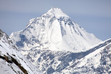 View of mount Dhaulagiri from Thorung La pass, Nepal